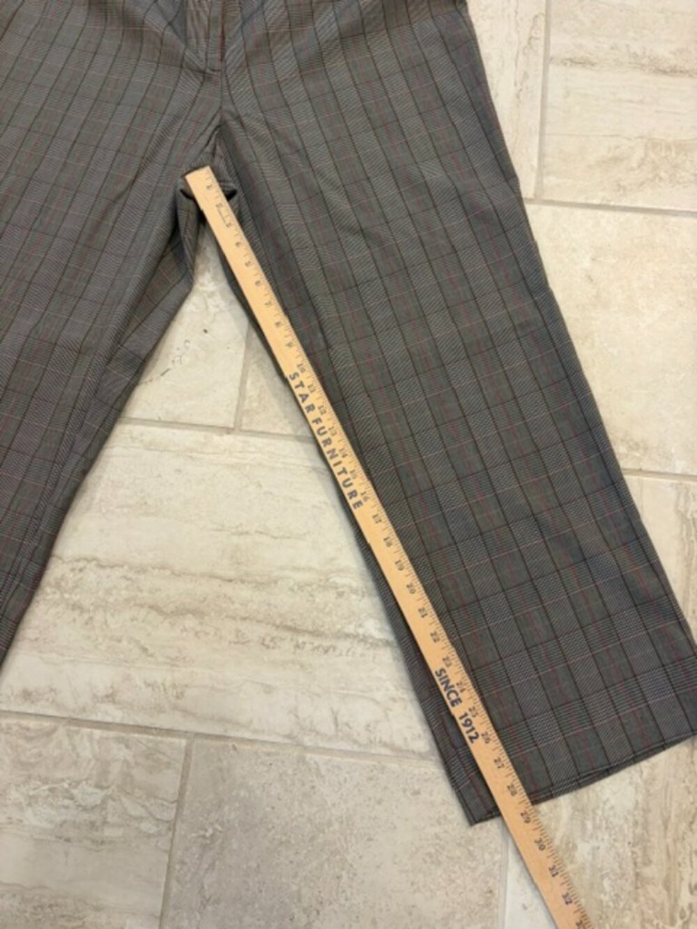 NWT Versailles Glen Plaid Wide Leg Trousers Size 20W Career Capsule Wardrobe - Picture 7 of 7